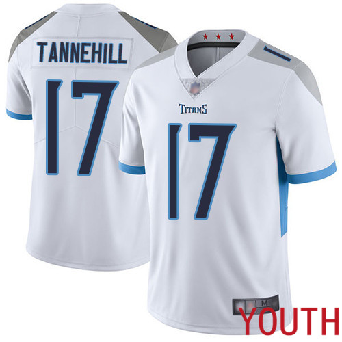Tennessee Titans Limited White Youth Ryan Tannehill Road Jersey NFL Football #17 Vapor Untouchable->youth nfl jersey->Youth Jersey